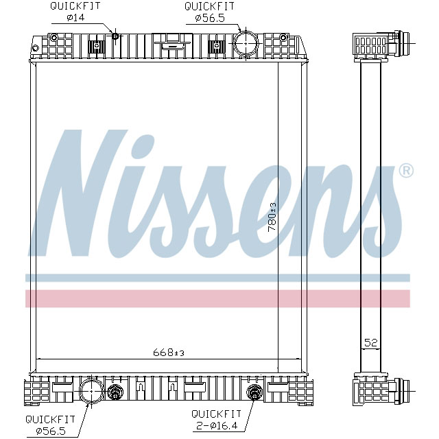 67179 NISSENS RADIATOR TO SUIT MERCEDES