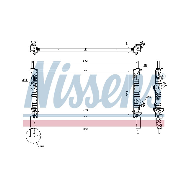 69226 NISSENS RADIATOR TO SUIT LCV