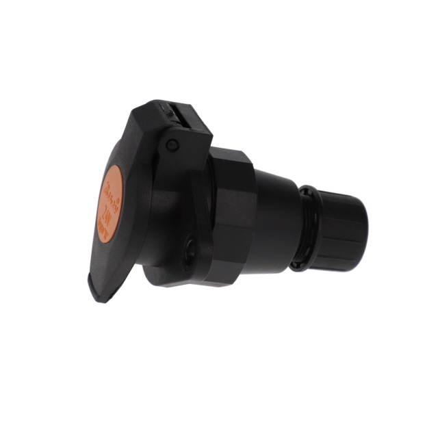 698-24N-00 Normal 7 Way Black Plastic Socket