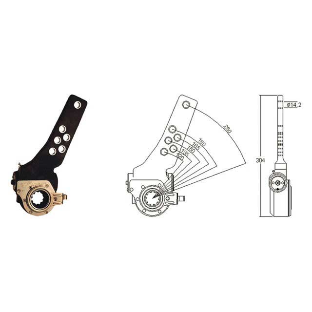 MEI SELFSET AUTOMATIC SLACK ADJUSTER TRAILER BPW