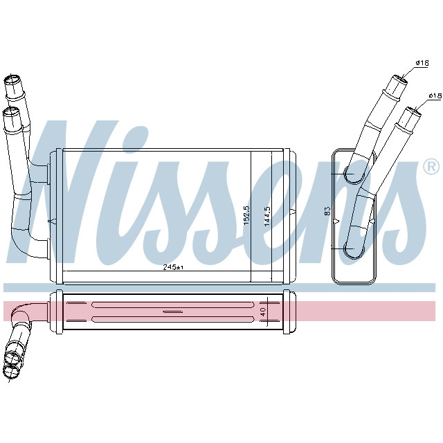 71778 NISSENS HEATER TO SUIT LCV