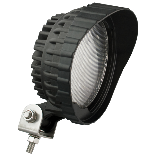 Round Work Lamp - Black - 24V