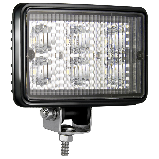 High Power E-Coated Rectangular Work Lamp - Black