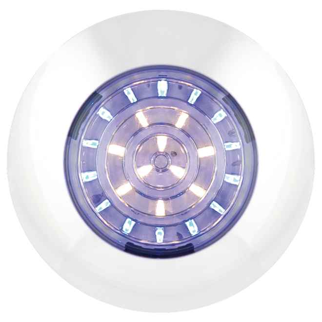 Dual Colour Round Interior Lamp - Blue/White