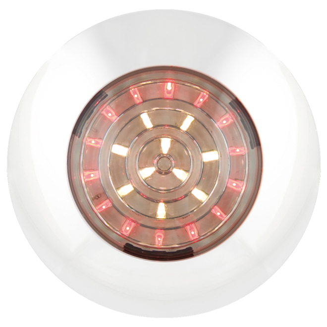 Dual Colour Round Interior Lamp - Red/White