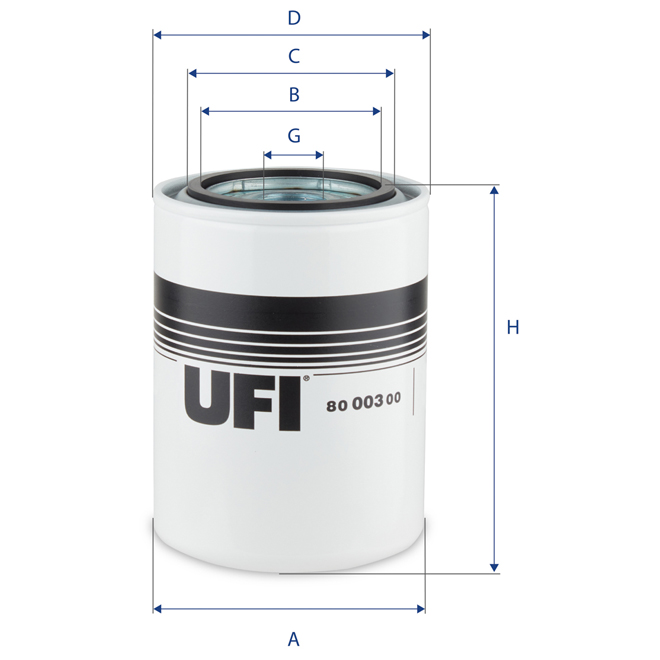80-003-00 UFI OIL SPIN-ON FILTER