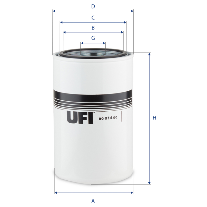 80-014-00 UFI OIL SPIN-ON FILTER