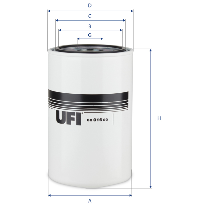 80-016-00 UFI OIL SPIN-ON FILTER