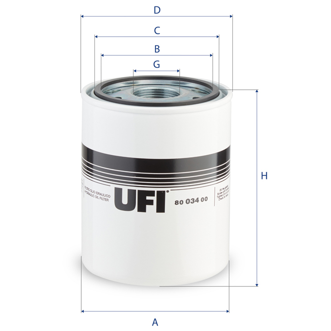80-034-00 UFI OIL SPIN-ON FILTER