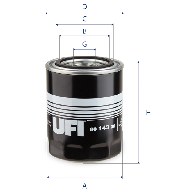 80-143-00 UFI OIL SPIN-ON FILTER