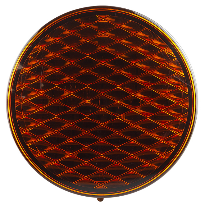 Round Indicator Lamp - Amber Lens - 12/24V