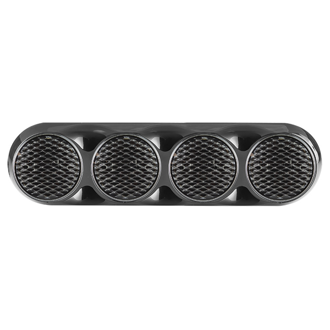 Quad Combination Rear Lamp - Clear Lens - Black Bracket - 12/24V