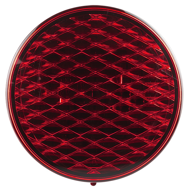 Round Fog Lamp - Red Lens - 12/24V (Bulk)