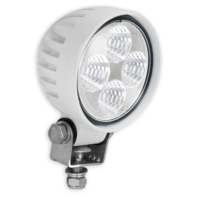 Compact Round Work Lamp - White