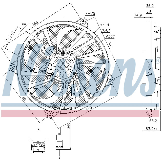 NISSENS FAN TO SUIT LCV