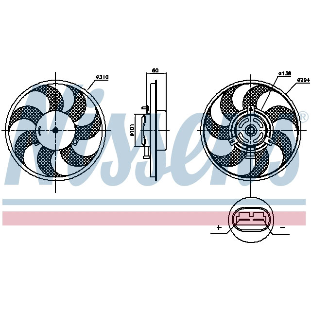 NISSENS FAN TO SUIT MERCEDES