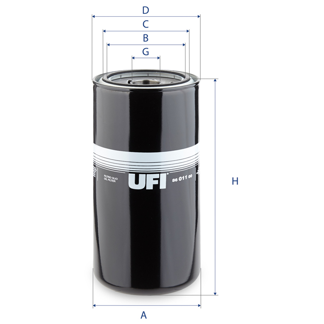 86-011-00 UFI OIL SPIN-ON FILTER