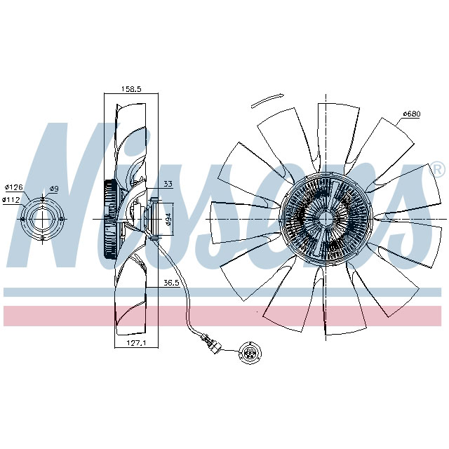 86020 NISSENS FAN CLUTCH TO SUIT VOLVO