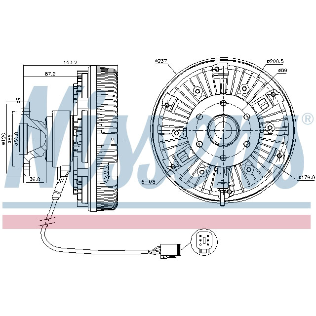NISSENS FAN CLUTCH TO SUIT RENAULT