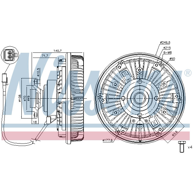 NISSENS FAN CLUTCH TO SUIT MAN