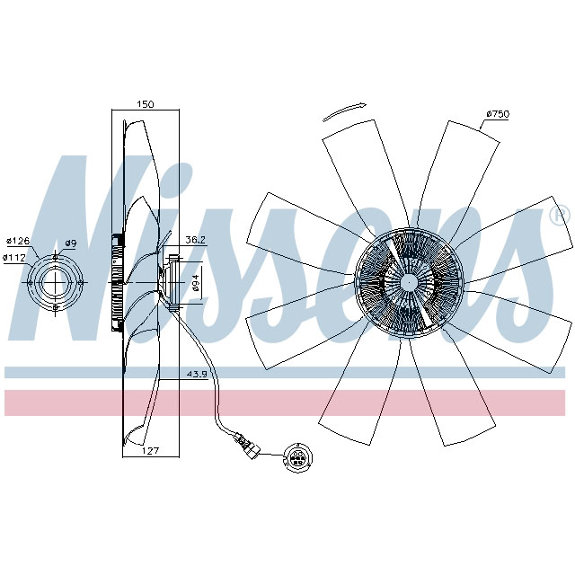 86027 NISSENS FAN CLUTCH TO SUIT VOLVO