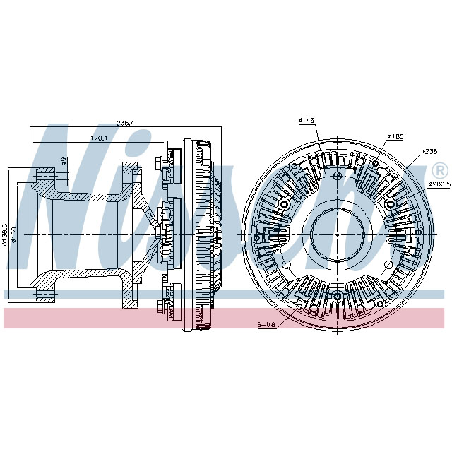 NISSENS FAN CLUTCH TO SUIT MERCEDES