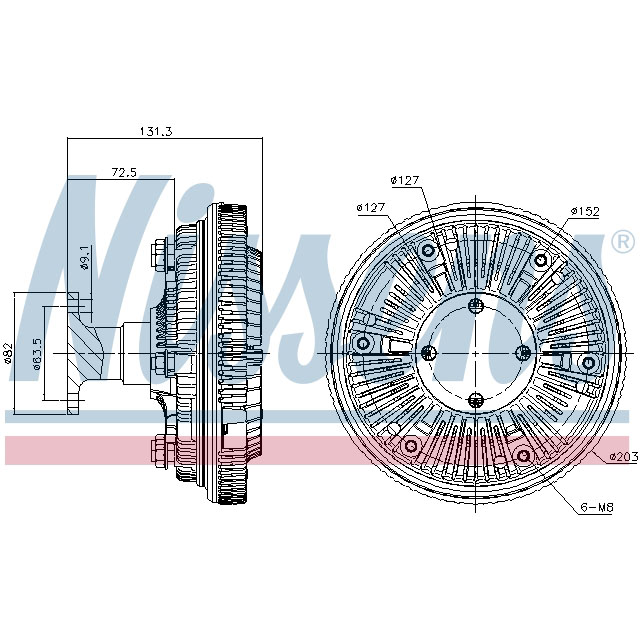 86035 NISSENS FAN CLUTCH TO SUIT MERCEDES