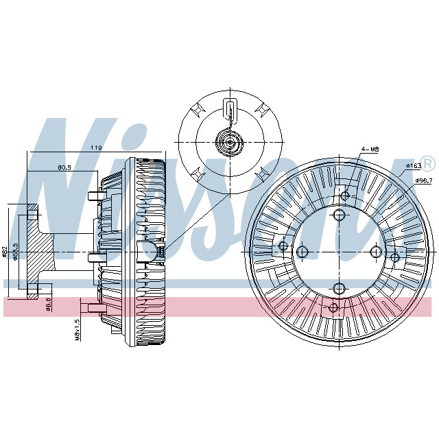 86043 NISSENS FAN CLUTCH TO SUIT MERCEDES