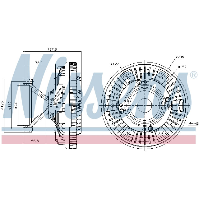 NISSENS FAN CLUTCH TO SUIT VOLVO