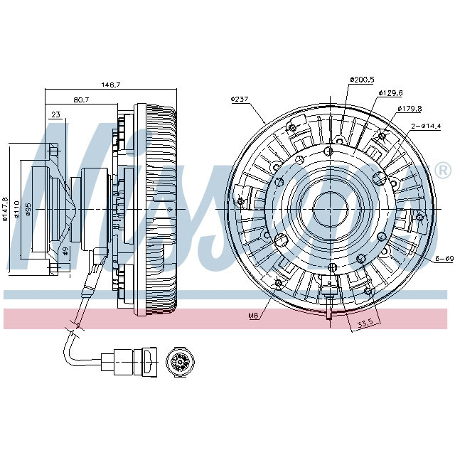 NISSENS FAN CLUTCH TO SUIT DAF