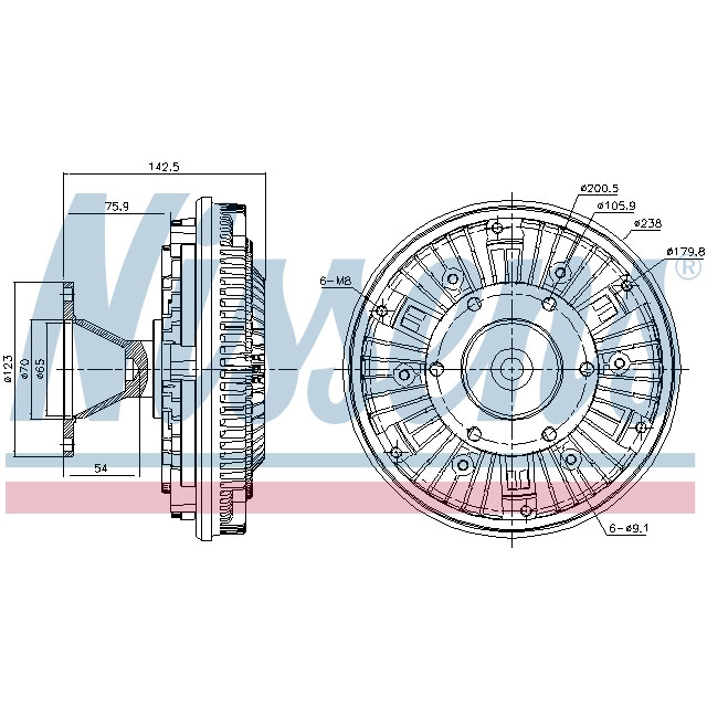 NISSENS FAN CLUTCH TO SUIT DAF