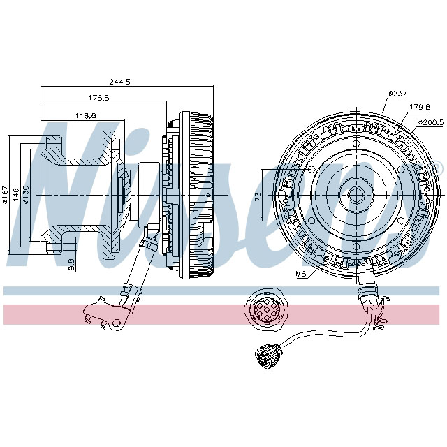 NISSENS FAN CLUTCH TO SUIT MERCEDES
