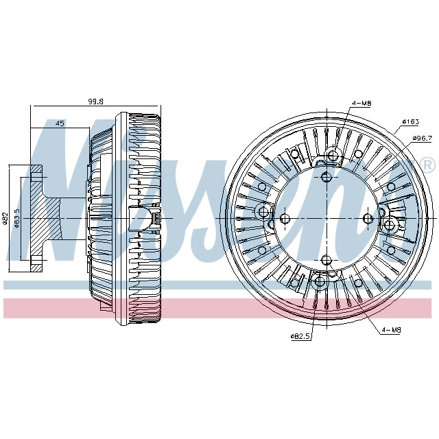 NISSENS FAN CLUTCH TO SUIT VOLVO