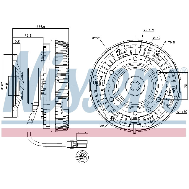 NISSENS FAN CLUTCH TO SUIT MERCEDES