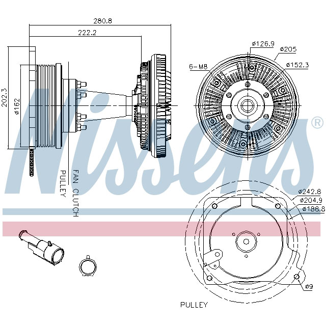 NISSENS FAN CLUTCH TO SUIT IVECO
