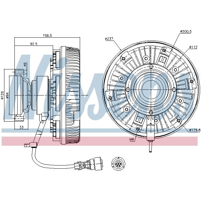 86062 NISSENS FAN CLUTCH TO SUIT VOLVO