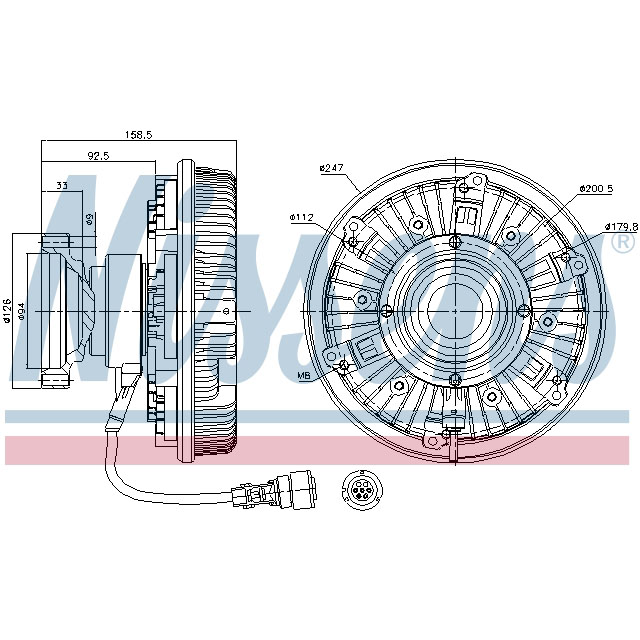 NISSENS FAN CLUTCH TO SUIT VOLVO