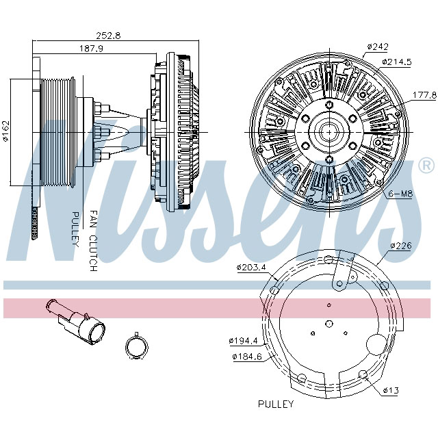 NISSENS FAN CLUTCH TO SUIT IVECO