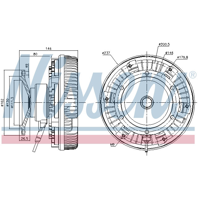 NISSENS FAN CLUTCH TO SUIT MERCEDES