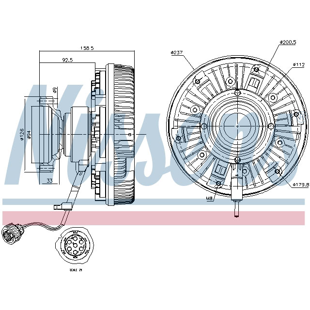 86094 NISSENS FAN CLUTCH TO SUIT VOLVO