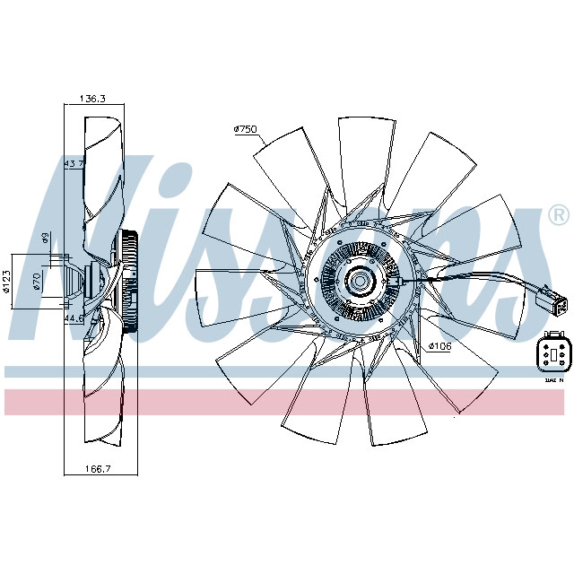 86096 NISSENS FAN CLUTCH TO SUIT SCANIA