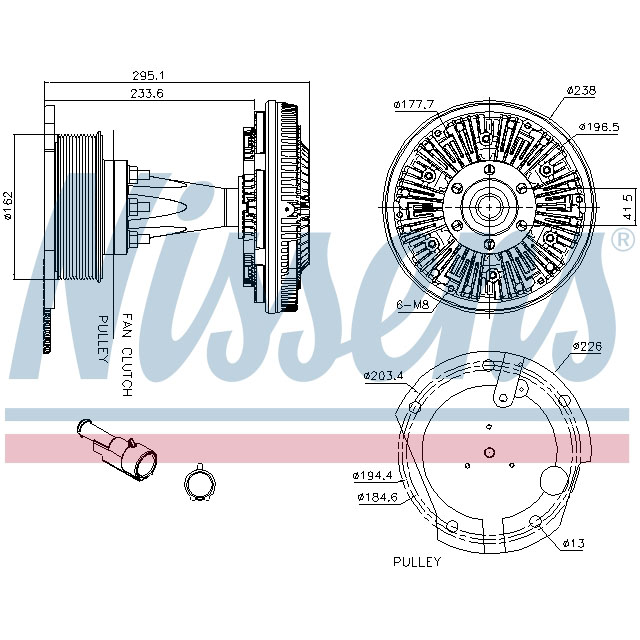 NISSENS FAN CLUTCH TO SUIT IVECO