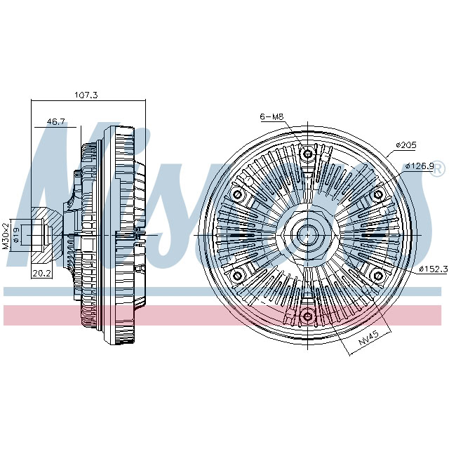 86130 NISSENS FAN CLUTCH TO SUIT DAF