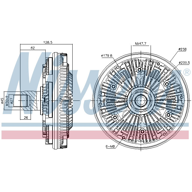 NISSENS FAN CLUTCH TO SUIT RENAULT