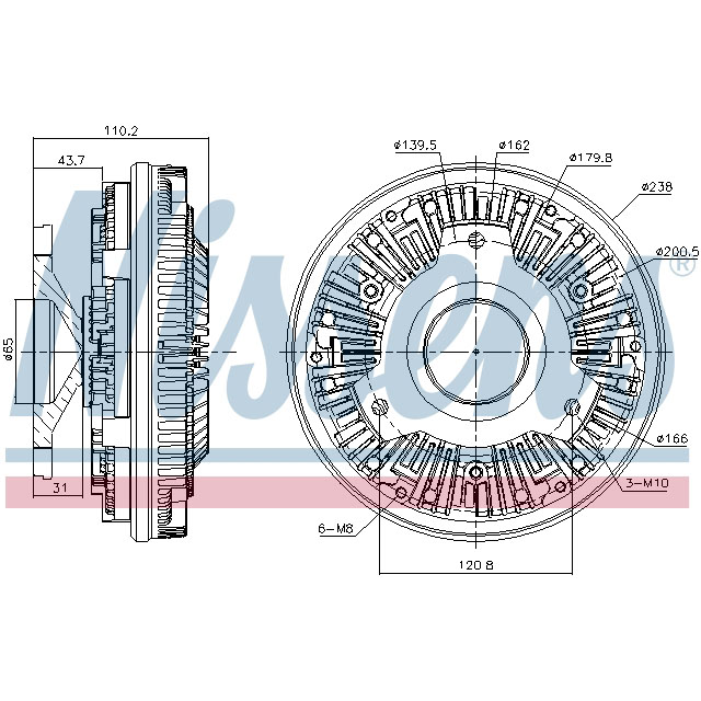 NISSENS FAN CLUTCH TO SUIT MERCEDES