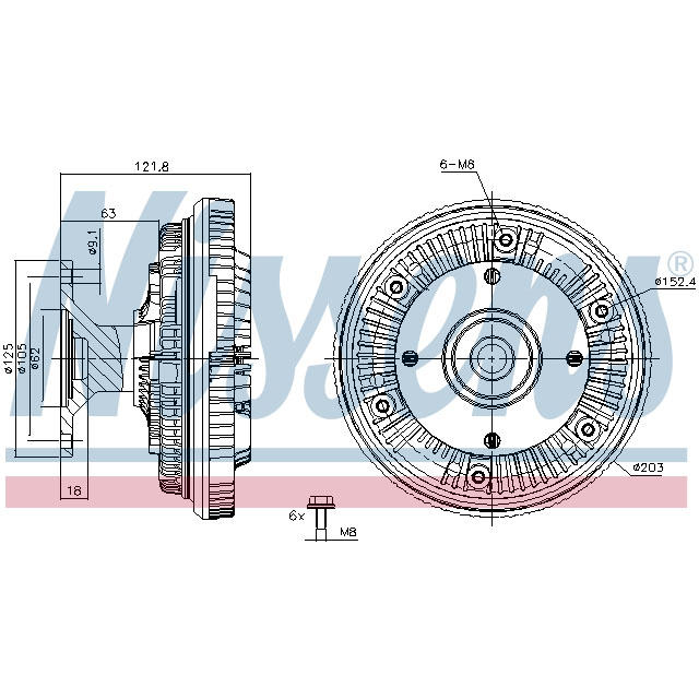 NISSENS FAN CLUTCH TO SUIT IVECO