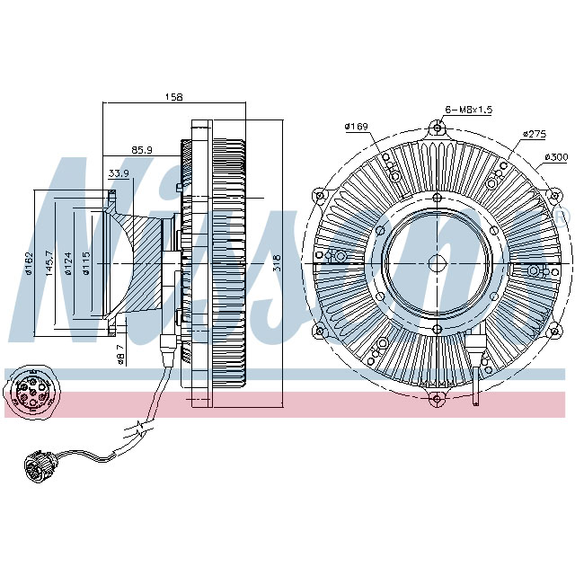 86169 NISSENS FAN CLUTCH TO SUIT MERCEDES