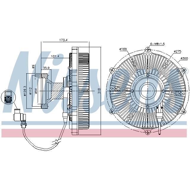 86170 NISSENS FAN CLUTCH TO SUIT VOLVO