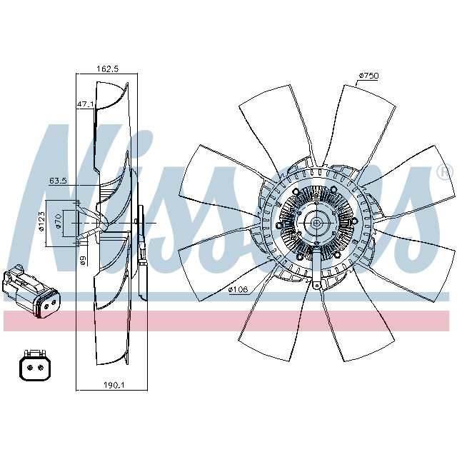 NISSENS FAN CLUTCH TO SUIT SCANIA