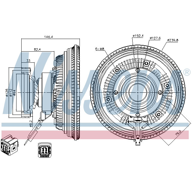 86199 NISSENS FAN CLUTCH TO SUIT RENAULT
